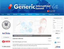 Tablet Screenshot of genericsummit.com